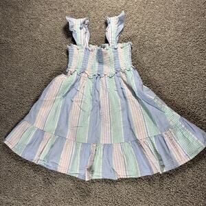 Janie and Jack The Emily Seersucker Smocked Sundress Size 5